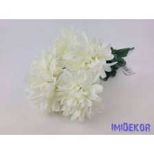  Krizantém 5 ágú selyem csokor 38cm - Krém dekorációs kellék