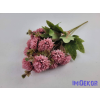  Krizantém 5 ágú selyemvirág csokor 28cm - Fáradt Rózsaszín