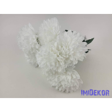  Krizantém 7 ágú selyem csokor 45cm - Fehér dekorációs kellék