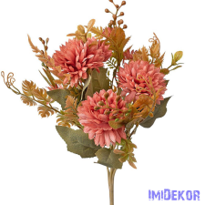  Krizantém 7 ágú selyemvirág csokor 34cm - Mályva dekorációs kellék