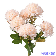 Krizantém 7 ágú selyemvirág csokor 42cm - Púder bézs dekorációs kellék