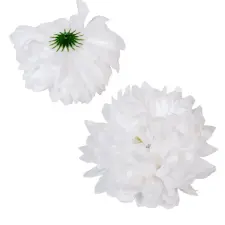  Krizantém virágfej fehér D13cm 6db/csom dekorációs kellék