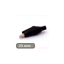  Krokodil csipesz (25 mm) fekete villanyszerelés