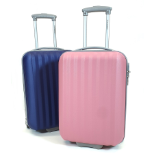 Krokomander kétkerekű, középkék-rózsaszín 2db-os kabinbőrönd szett  KR1002 kézitáska és bőrönd