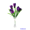 Krókusz 6 ágú selyem csokor 33 cm - Lila