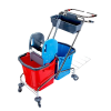  Krómvázas takarítókocsi 2x25L vödörrel, zsáktartóval