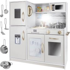 Kruzzel 22117 Fa játék konyha + kiegészítők, XXL, fehér (5900779944152) konyhakészlet