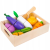 Kruzzel 23543 Wooden vegetables and fruits in a crate 9 pcs (00023543)