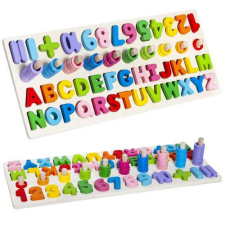 Kruzzel Fa ábécé és számok puzzle készségfejlesztő
