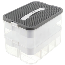 Kruzzel Tárolódoboz építőjátékhoz, 15 l, 2 szintes (5900779956216) bútor