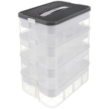 Kruzzel Tárolódoboz építőjátékhoz, 29 l, 4 szintes bútor