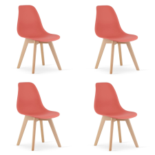  Krzesło KITO cynober / nogi naturalne x 4 bútor
