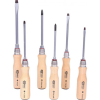 KS Tools Csavarhúzó készlet, lapos + PH, fa nyél ( gépi ) 6 részes 4FL+2PH
