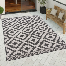  Kül- &amp; Beltéri Scandi Aztec fekete szőnyeg 120x160 cm lakástextília