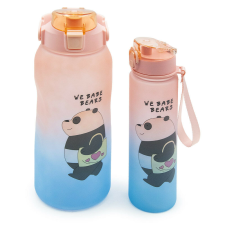 Kulacs panda maci mintával - 600 ml és 2000 ml (2 db kulacs) kulacs, kulacstartó