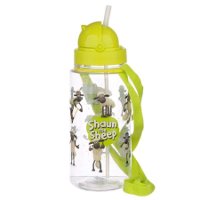 Kulacs Szívószállal 450 ml, Gyerekeknek - Shaun a bárány kulacs, kulacstartó