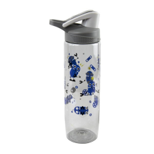 Kulacs WABO műanyag BPA mentes 750 ml szürke robotos kulacs, kulacstartó