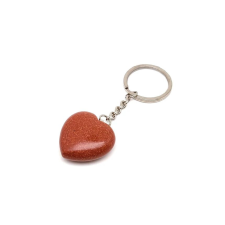 Kulcstartó Goldstone vörös szív 3cm kulcstartó