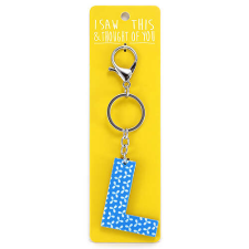  Kulcstartó üzenettel - L betű kulcstartó