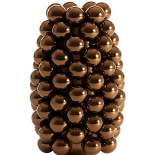  Különleges bronz metálfényű váza 28cm dekoráció