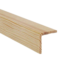 Külső sarokléc erdeifenyő 45 mm x 45 mm x 900 mm élvédő, sín, szegélyelem