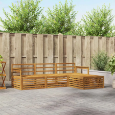  Kültéri kanapé szett 4 pcs Természetes kerti bútor