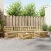  Kültéri kanapé szett 6 pcs Fehér és Bézs 79 x 79 x 37 cm
