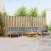  Kültéri kanapé szett 8 pcs Fehér és Világosszürke