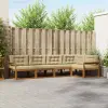 Kültéri kanapé szett párnával 5 pcs Természetes és bézs