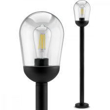 Kültéri kerti lámpa E27 Fekete POST 100cm OVÁLIS LUMILED kültéri világítás