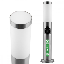  Kültéri kerti lámpa E27 INOX POST 65cm 230V-os aljzattal Lilium Lumiled kültéri világítás