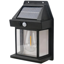  Kültéri, kerti szolár lámpa, LED-es, RC-K-1536, fekete kültéri világítás