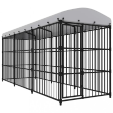  Kültéri kutyakennel tetővel 450 x 150 x 210 cm kutyafelszerelés