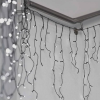  Kültéri LED-es jégcsap fényfüggöny (200 LED/3.6 méter), hideg fehér