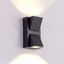  Kültéri LED fali lámpa, 6W, fekete kültéri világítás