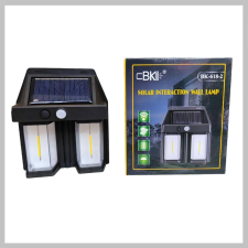  Kültéri napelemes fali lámpa mozgásérzékelővel – 2 LED BK-618-2 kültéri világítás