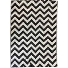  Kültéri szőnyeg, 2 oldalas, 180x120 cm, fekete/fehér lakástextília