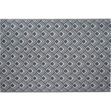  Kültéri szőnyeg polipropilén 180 x 120 cm antracit-szürke rombuszmintás lakástextília