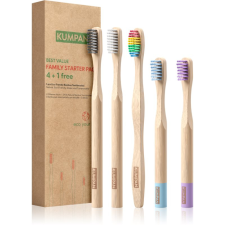 Kumpan AS06 bambuszos fogkefe ajándékszett 5 db fogkefe