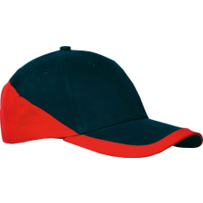 KUP 6 paneles Racing baseballsapka, U, sötétkék/piros férfi ruházati kiegészítő