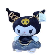 Kuromi plüss gyerekeknek 25cm, FEKETE-ARANY plüssfigura
