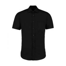 Kustom Kit Férfi hosszú ujjú Ing Kustom Kit Classic Fit Non Iron Shirt SSL XL, Fekete férfi ing