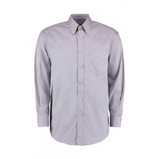 Kustom Kit Férfi hosszú ujjú Ing Kustom Kit Classic Fit Premium Oxford Shirt S, Ezüstszürke