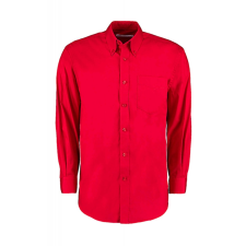 Kustom Kit Férfi hosszú ujjú Ing Kustom Kit Classic Fit Premium Oxford Shirt XL, Piros férfi ing
