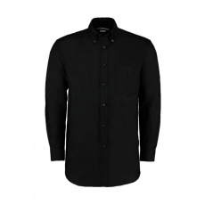 Kustom Kit Férfi hosszú ujjú Ing Kustom Kit Classic Fit Workwear Oxford Shirt M, Fekete