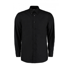 Kustom Kit Férfi hosszú ujjú Ing Kustom Kit Tailored Fit Business Shirt M, Fekete férfi ing