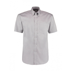 Kustom Kit Férfi rövid ujjú Ing Kustom Kit Classic Fit Premium Oxford Shirt SSL 2XL, Ezüstszürke