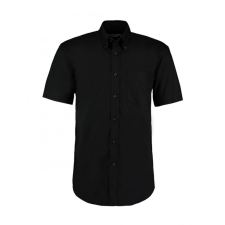 Kustom Kit Férfi rövid ujjú Ing Kustom Kit Classic Fit Premium Oxford Shirt SSL 2XL, Fekete férfi ing