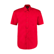 Kustom Kit Férfi rövid ujjú Ing Kustom Kit Classic Fit Premium Oxford Shirt SSL L, Piros