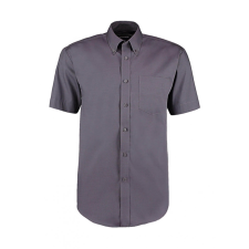 Kustom Kit Férfi rövid ujjú Ing Kustom Kit Classic Fit Premium Oxford Shirt SSL L, Szénszürke férfi ing
